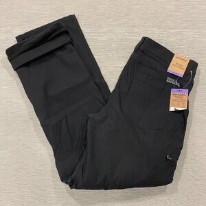 Eddie Bauer Fleece Lined Tech Pants Mens 30 x 32 Black Water Repellent Insulated